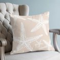 thumbnail image 4 of Pillow Covers 24x24 Set of 2, Beige Starfish Throw Pillow Covers Decorative Couch Cushion Cover, Summer Coastal Nautical Ocean Classic Microfiber Soft Square Pillowcases for Bedroom Living Room Sofa, 4 of 9