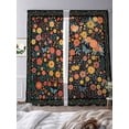 thumbnail image 2 of Boho Black Flowers Sheer Curtains 84 Inch Length 2 Panels Set, Spring Abstract Watercolor Floral Leaf Voile Window Treatment Curtains Sheers Drapes for Bedroom/Living Room/Kitchen 52"x84"x2, 2 of 7