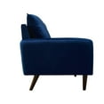 thumbnail image 4 of Hybition Velvet Sofa Modern Couch with Wooden Legs for Living Room - Space Blue, 4 of 10