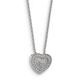 thumbnail image 2 of Sterling Silver & CZ Brilliant Embers Heart Necklace 18 Inch, 2 of 3