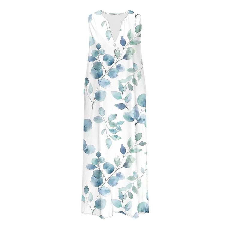 Women Dresses Under $10! Xqxayjr Maxi Dress with Pockets for Curvy Women Long Casual Plus Size V Neck Fashion Graduation Dress Vintage Floral Print Sleeveless Flowy Spring Dresses - Walmart.com Women Dresses Under $10! Xqxayjr Maxi Dress with Pockets for Curvy Women Long Casual Plus Size V Neck Fashion Graduation Dress Vintage Floral Print Sleeveless Flowy Spring Dresses - Walmart.com