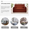 thumbnail image 4 of Modern Fabric Sofa Bed 61-inch for Living Room with Reinforced Iron Frame, 4 of 9