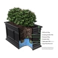 thumbnail image 4 of Algreen Covington 27" Self-Watering Planter, Trough, Brownstone Resin, 4 of 8