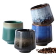 thumbnail image 1 of Ulable Juego de T&eacute; de Cer&aacute;mica, Tazas Chinas para Caf&eacute; y T&eacute; Esmerilado, Set de 4 en Cuatro Colores - Ideal para Leche, Chocolate Caliente - Regalo Perfecto, 1 of 8