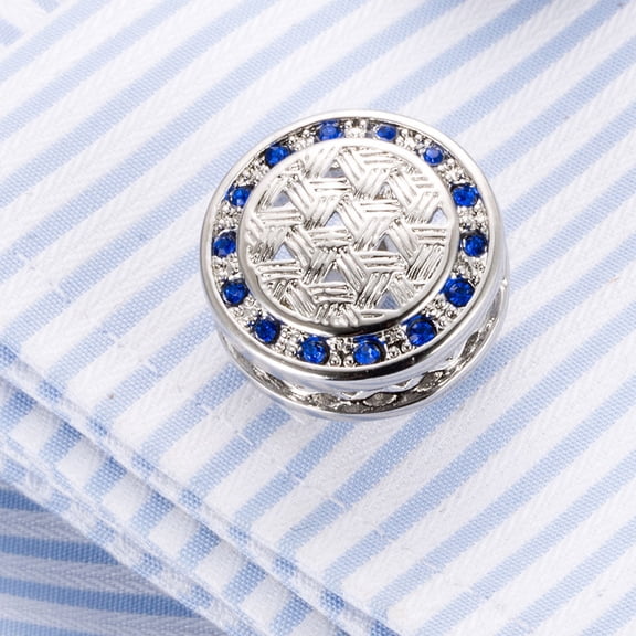 FRCOLOR 1 Pair of Suit Cuff Links Shirt Cufflinks Round Shape Cufflinks for Men