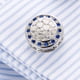 thumbnail image 1 of unbranded 1Par Cufflinks De Metal Plateado Con Para Camisas Y Trajes Elegantes, 1 of 8