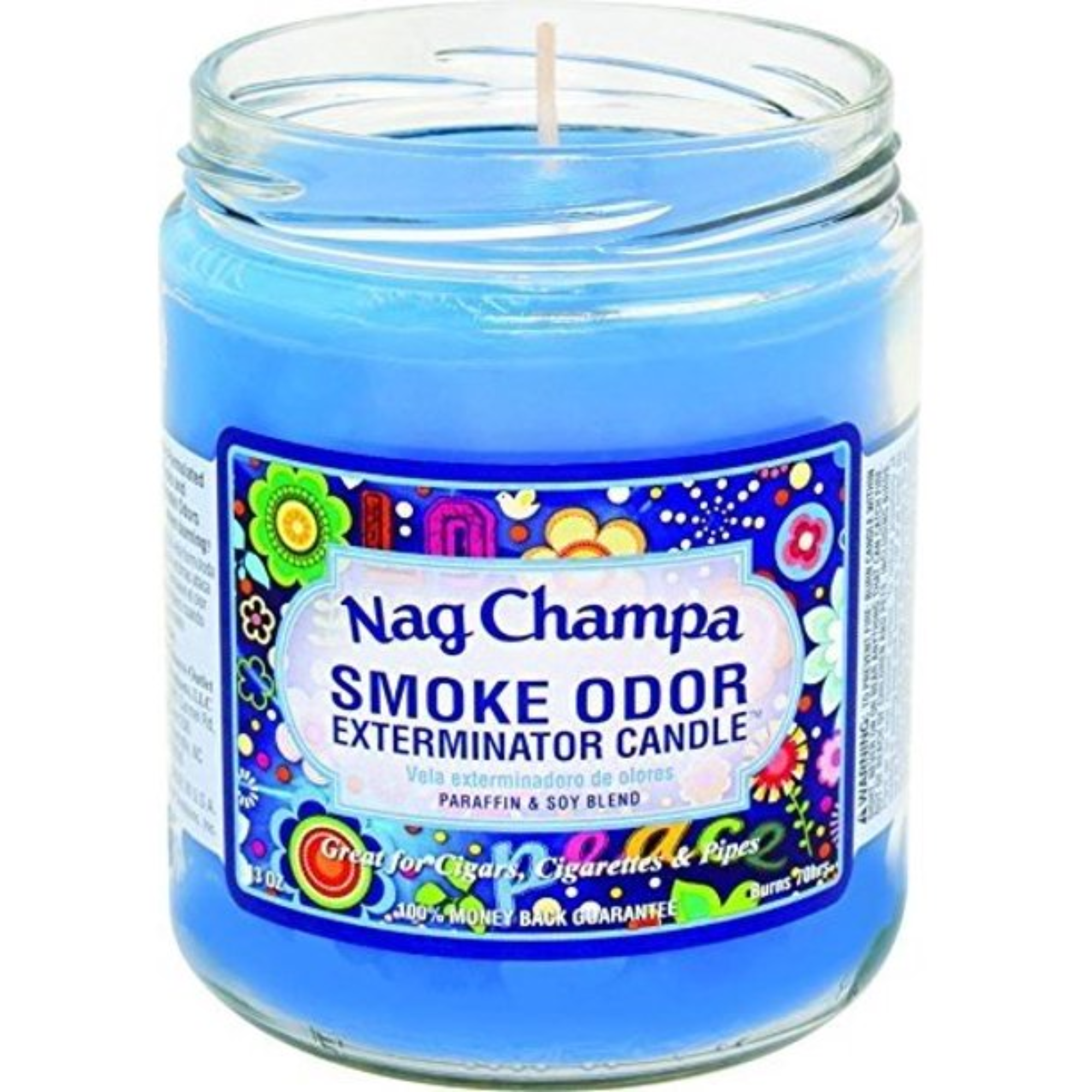 Smoke Odor Exterminator Candle NAG CHAMPA Scent 13 Oz. JAR