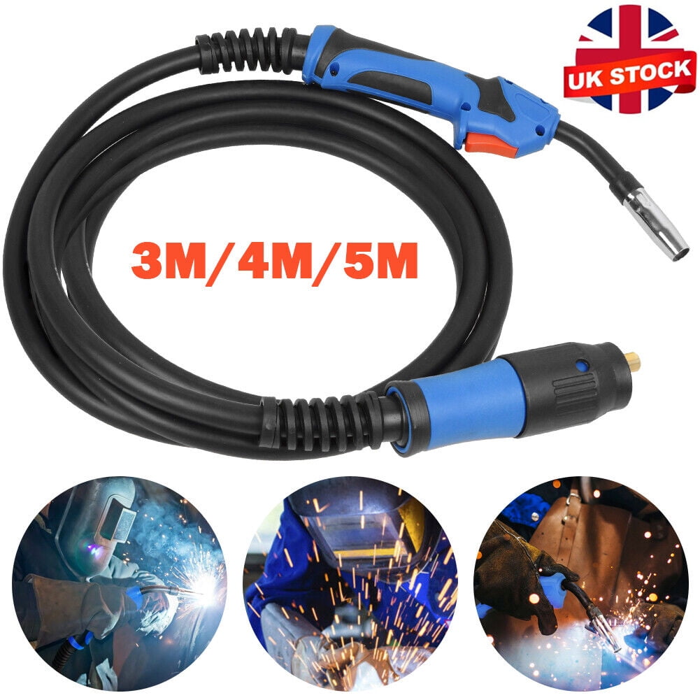 MB15AK MIG Welding Torch – Euro Connector, 3.8M Hose, For Gas Shielded Welding Up To 25mm