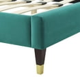 thumbnail image 5 of Modway Current Performance Velvet Full Platform Bed in Teal, 5 of 10