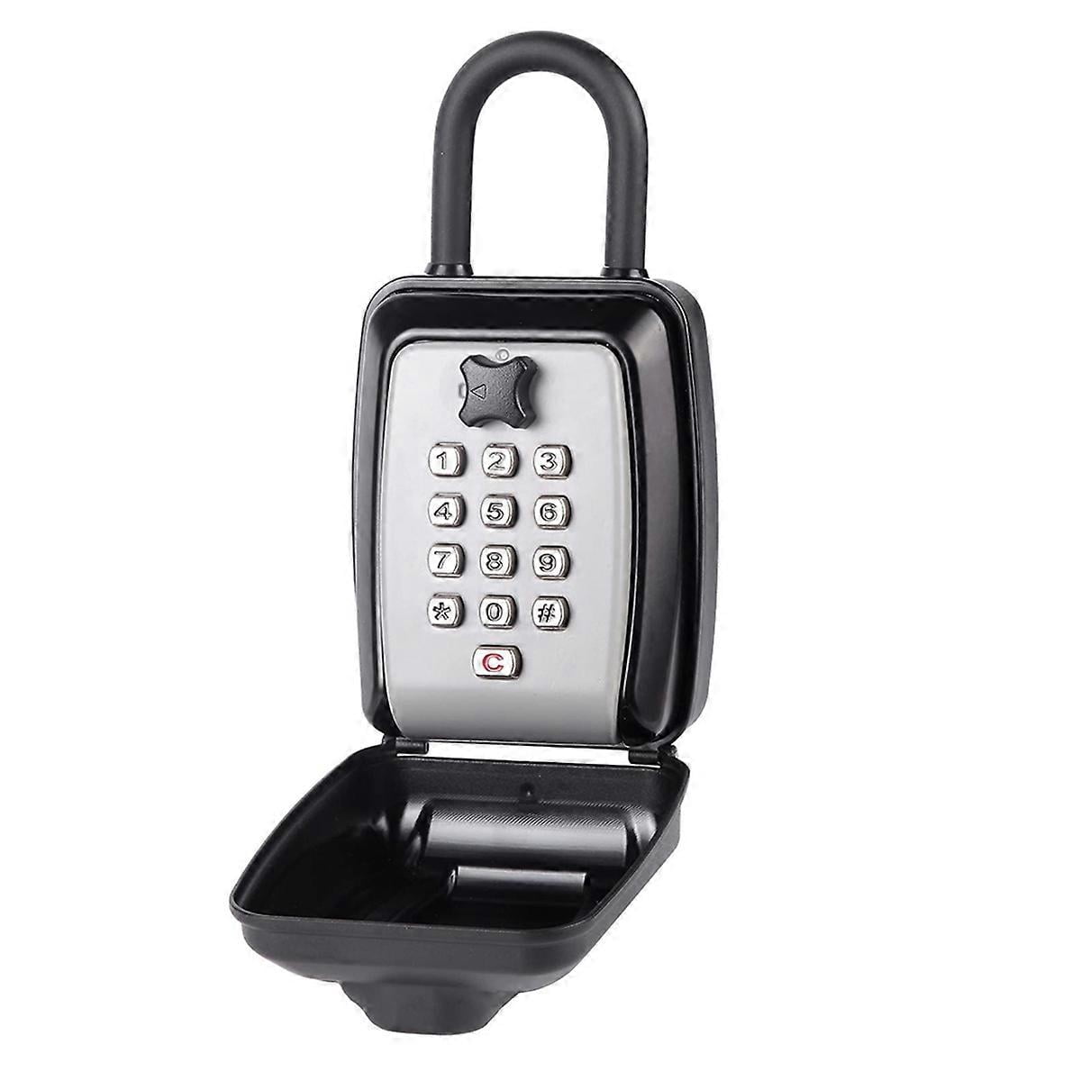 Key Safe -Spacious Resettable 12-Digit Combination Keypad Lock Box ...