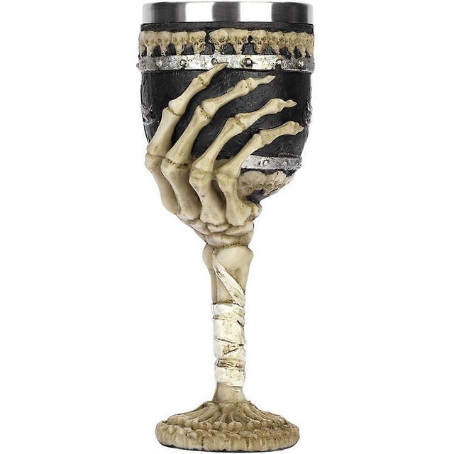 Stainless Steel Skull Beer Mug, Viking Tankard Warrior Skull Mug, Medieval Skull Drinkware Mug for Coffee/Drink/Juice (Tumbler One)