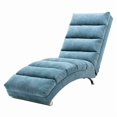 thumbnail image 3 of Linen Massage Chaise Lounge Indoor with Remote Control,Ergonomic Electric Massage Long Lounger with 5 Modes for Office, Living Room,Bedroom (Blue), 3 of 5