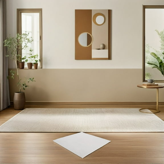 LOLIPPYY 10Pcs Peel and Stick Carpet Tiles Beige Antislip Waterproof Carpet Mat for High Traffic Areas