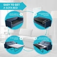 thumbnail image 5 of CECER 2-in-1 Pull Out Sofa Bed, Velvet Loveseat Sleeper Sofa Bed with Folding Mattress, Pull Out Couch Bed for Living Room, Full Size Sleeper Sofa for Apartment/Small Spaces- Blue, 5 of 6