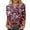 Hot Pink, variant on Sequin Tops For Women Holiday 3/4 Sleeve Round Neck Sparkly T Shirt Fashion Floral Print Casual Breathable Party Carnival Shiny Blouses Vacation Clothes Black XXL