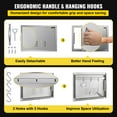 thumbnail image 5 of VEVOR BBQ Access Door 24 x 17 inch Horizontal Island Door with Vents Stainless Steel Single Access Door Flush Mount Outdoor Kitchen, 5 of 10