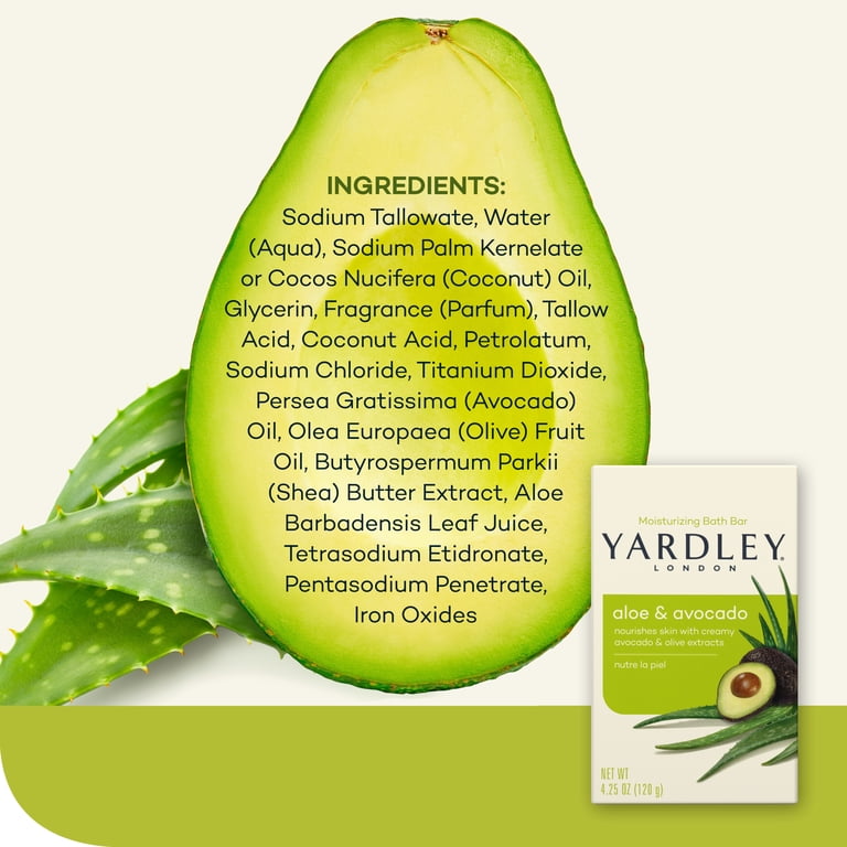 Yardley London Aloe & Avocado Bath Bar, 4 Pack photo 6