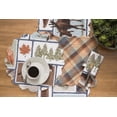 thumbnail image 2 of Oakley Maple Leaf Pine Trees Wolf Scalloped Round Tabletop Placemats, Set of 6, 2 of 4