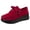 Red, variant on Rokment Platform Wedge Fashion Sneakers for Women Walking Vintage Casual Suede Lace up Chunky High Heels Spring Fall Comfortable Oxfords Dress Shoes Black Size 6.5