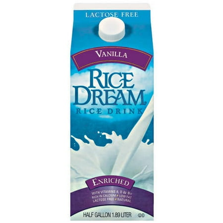 Rice Dream Vanilla Lactose Free Rice Drink, 0.5 gal - Walmart.com