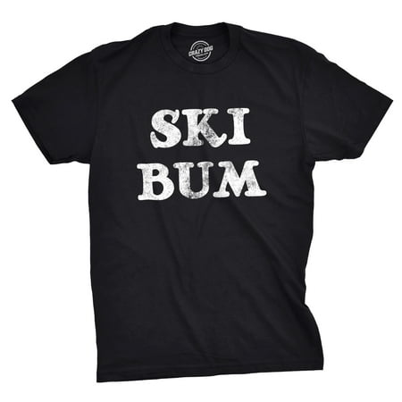 Downhill Ski Equipment - Mens Ski Bum Tshirt Funny Outdoor Winter Downhill Tee