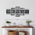 thumbnail image 2 of Elephant Stock Home Family Love Wall Sign Wall Art - Horizontal Multi Panel Canvas - Living Room Wall Decor - Wall Signs Multi Panel - Gray And White Decor - 29" x 12", 2 of 4