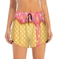 thumbnail image 3 of Uemuo Pattern Women's Athletic Shorts High Waisted Running Shorts with Liner Pockets Gym Elastic Workout Shorts-XX-Large, 3 of 9