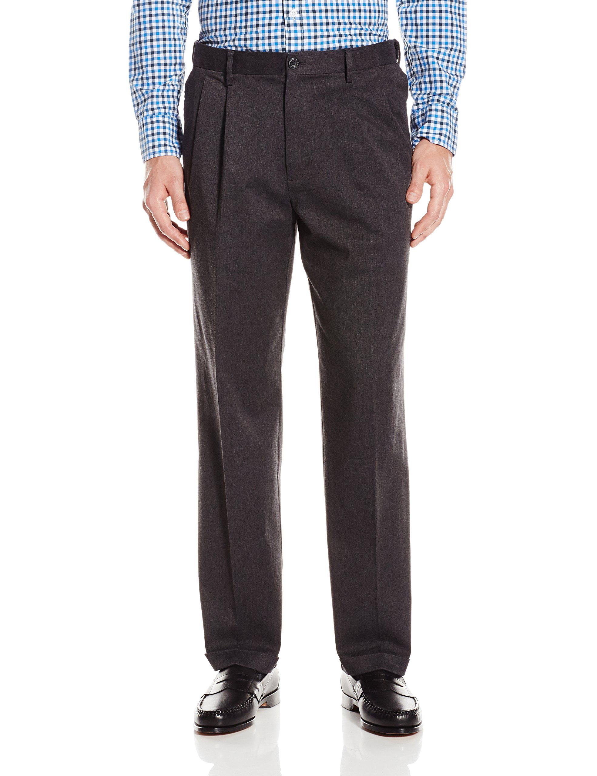 Mens 36x30 RelaxedFit PleatFront Khaki Pants 36