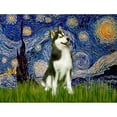 thumbnail image 3 of CafePress - Starry Night & Husky - Women's Light Pajamas, 3 of 4