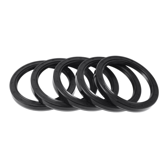 Sello de aceite universal Unique Bargains TC de doble labio con resorte de acero, anillo de sello para eje rotativo 72x90x10 mm, caucho nitrilo de alta presión negro, 5 piezas