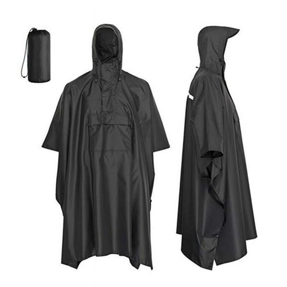 Tactical Rain Poncho - Army Military Poncho Shelter - Waterproof Ripstop Camping