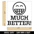 thumbnail image 2 of Much Better Happy Smile Face Teacher Motivation Self-Inking Rubber Stamp Ink Stamper - Pink Ink - Small 1 Inch, 2 of 7