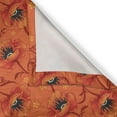 thumbnail image 6 of Ambesonne Orange Valance & Curtain, Poppy Flower Romance, 55"x24", Burnt Orange Yellow, 6 of 6