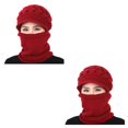thumbnail image 3 of Qarigey Cálido invierno mujer sombrero pasamontañas gorros madre sombrero mujer grueso Skullies montar sombreros Gorras rayas gorro máscara Type2 NO2 Qarigey CBP143580, 3 of 6