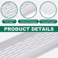 thumbnail image 3 of Uxcell 2Set Air Vent Cover, 16 x 3 Inch Heavy Duty Aluminum Grille Ventilation Cover with 8 Mounting Screws for Cabinet Wardrobe Kitchen Shoe Cabinet, Silver, 3 of 6