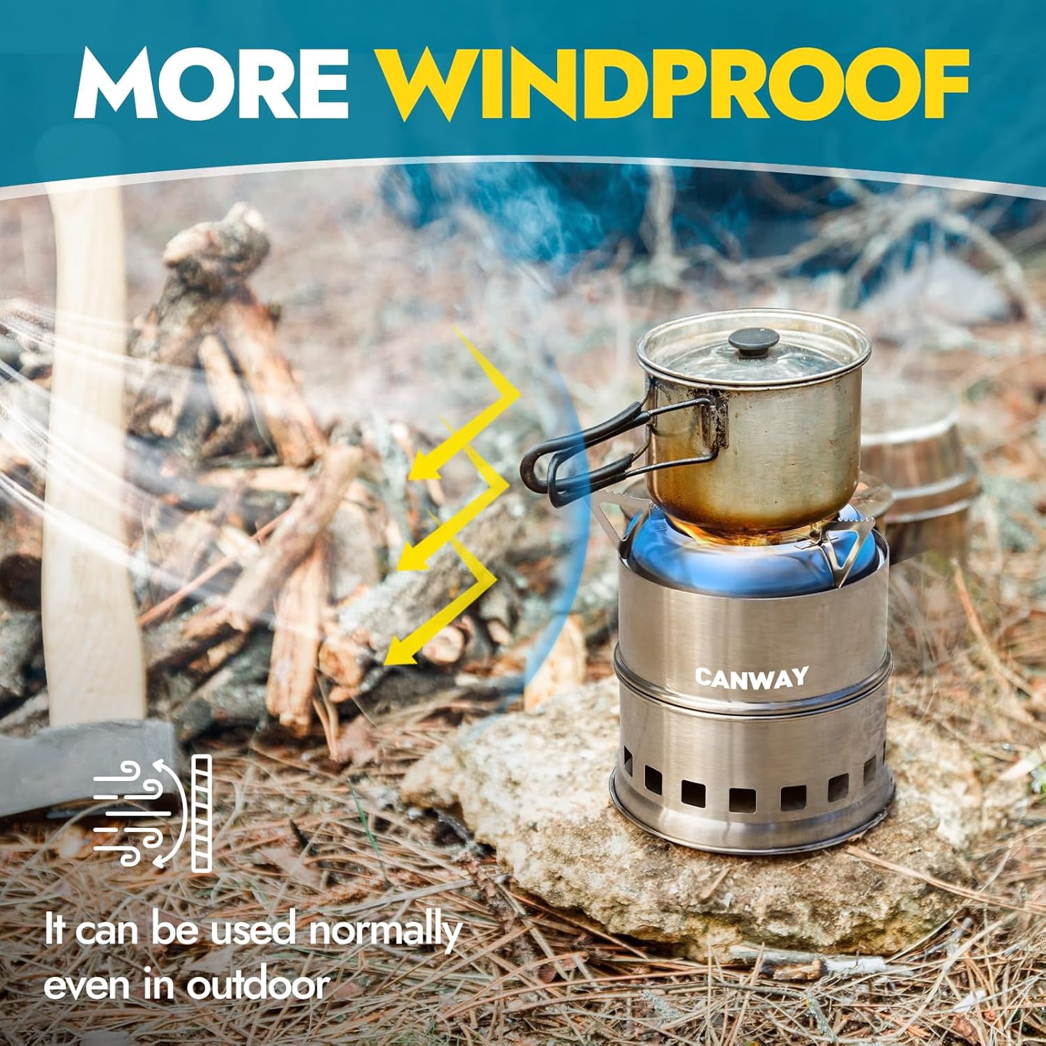 Portable Camping Stove Mini Wood Burning Camp Stove for Backpacking Hiking Traveling Survival Cooking Stove Stainless Steel Emergency Folding Camping Stove with Carry Bag