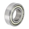 thumbnail image 1 of Unique Bargains Roulements à Billes 6003ZZ Rainure Profonde P0 17x35x10mm Roulements Lubrifiés Double Joint Métallique Ton Argent Scooter Planche à Roulettes Roue, 1 of 7