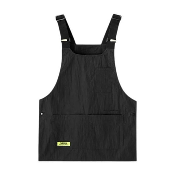 CHUNYAN Japanese Style Vest Apron Adjustable Widened Shoulder Straps Resistant Dirt Apron Waterproof Fashion Cooking Apron Female