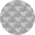 thumbnail image 1 of Ahgly Company Machine Washable Indoor Round Transitional Platinum Silver Gray Area Rugs, 5' Round, 1 of 7