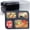 34 oz, variant on 8 inch 34 oz with 3 compartment Food Storage Containers, Meal Prep Clamshell Jars