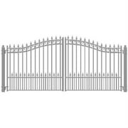 ALEKO White Driveway Iron Steel Gates New Prague Style 12'