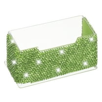 Rhinestone Business Card Holder Crystal Business Card Holders Bling Business Card Organizer Display Stand for Desktop Desk Office Exhibition, Green