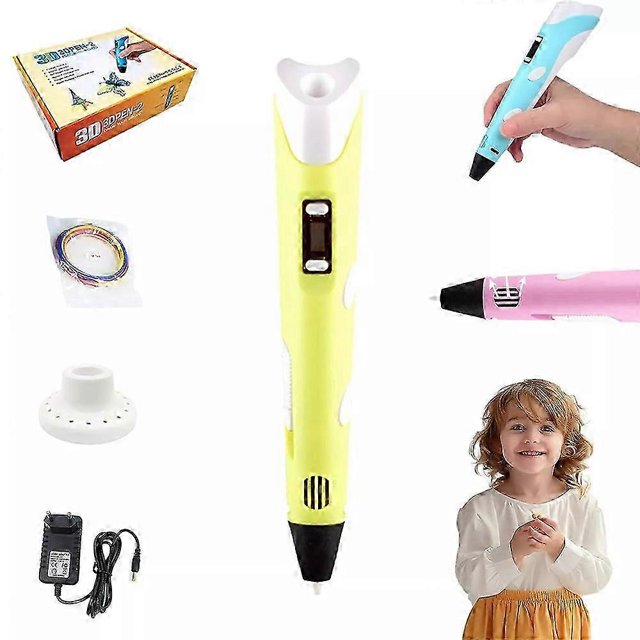 Bolígrafo de impresión 3D con LED shaofei 3 colores iniciales de filamento PLA amarillo 5 V