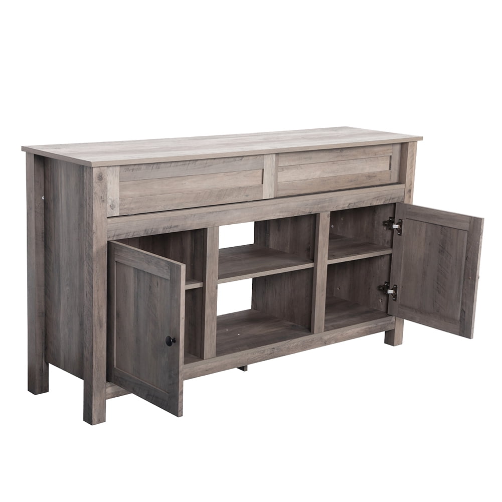 Kepooman SOLID WOOD Universal TV Media Stand, 58 Inches Wide, Transitional, Living Room Entertainment Center, Storage Cabinet & Shelves, Black Kepooman SOLID WOOD Universal TV Media Stand, 58 Inches Wide, Transitional, Living Room Entertainment Center, Storage Cabinet & Shelves, Black