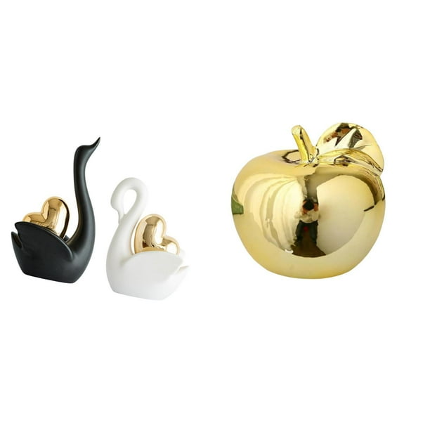 estatua de cisne,Estatuas y figuras de cisnes de cerámica modernas Esculturas,Escultura de animales Decoración centro de mesa,Estatua decorativa,Escultura de frutas para decoración del hogar