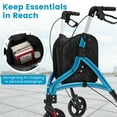 thumbnail image 5 of Gymax Walker for Seniors Foldable Rollator Walker w/ Lightweight Aluminum Frame Blue, 5 of 9