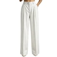 thumbnail image 2 of Bxsruta Women's High Waisted Wide Leg Pants Pleated Front Work Trousers Business Casual Office Bottoms, 2 of 8