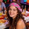 thumbnail image 4 of Hot Pink Soccer Headband With Secure Fit, Nylon And Spandex Material For Game Day Outfits, Sports Events And Active Lifestyle 8.7X3.1X0.2In 0.1Lb, 4 of 7