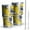 Yellow Daisy Flower, variant on 30oz Black White Flower Pattern Tumblers Stainless Steel Tumbler with Lid and Straw,Vacuum Insulated Double Wall Travel Tumbler Cups Mug with Cleaning Brush for Coffee,Tea
