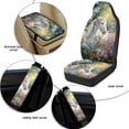 thumbnail image 6 of Xixirimido Automotive Seat Covers for Cars Trucks and SUVs Car Seat Covers for Front Seats with Car Seatbelt Covers & Armrest Box Cover, Set of 5, White Horse Vibrant Floral, 6 of 8